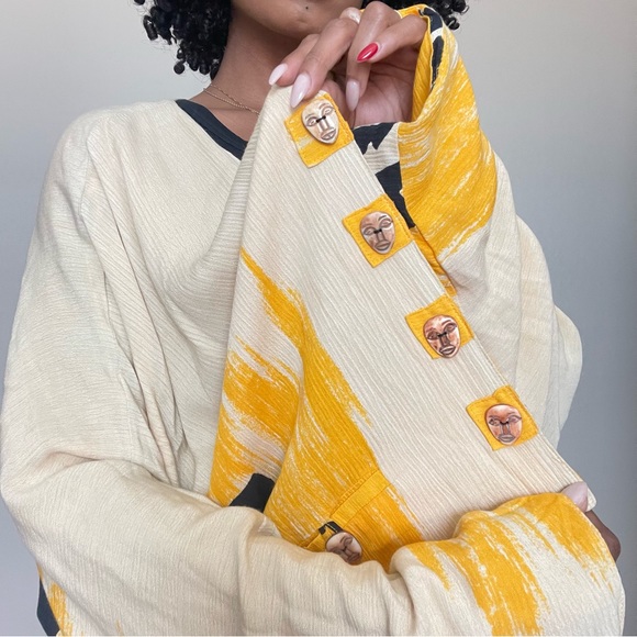 Vintage Yellow & Crème Cardigan - Picture 12 of 12